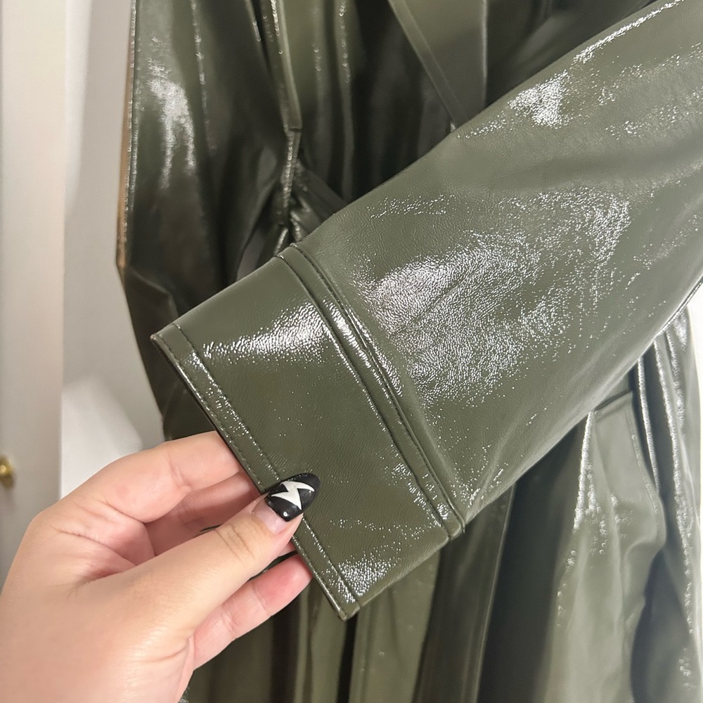 Leith, size XL, green trench coat! - Picture 4 of 4